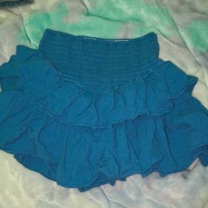 Blue Ruffled Skort